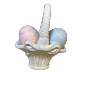 Easter Egg Salt & Pepper Shakers W/ Basket Holder